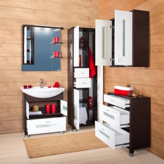 Шкаф навесной Бриклаер Бали 4627125411977 65 см венге/белый